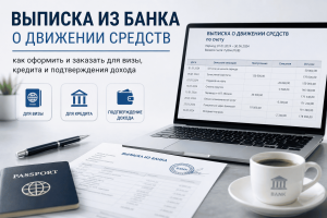 Выписка из банка о движении средств для визы и подтверждения дохода